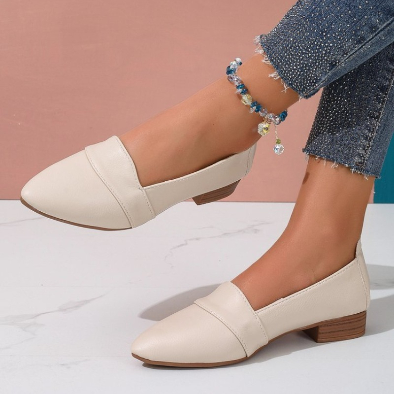 Womens Heels - Kadınlar İçin Düz Renk, Sivri Burun,