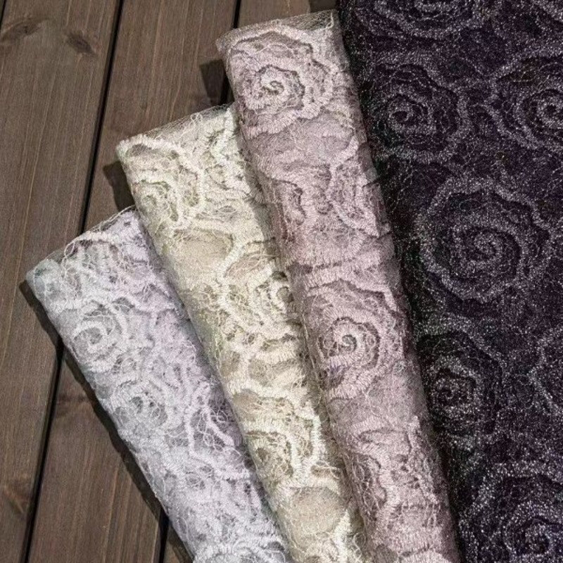 Lace Dress - Nakışlı Tül Dantel Şerit Kumaş Yuvarlak