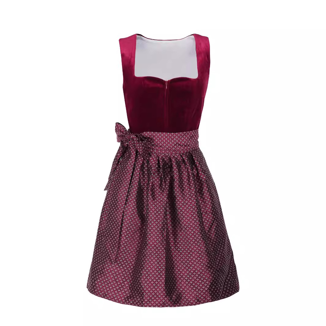 Midi Dress - Karnaval Oktoberfest Bira Hizmetçisi Kostümü Kadın