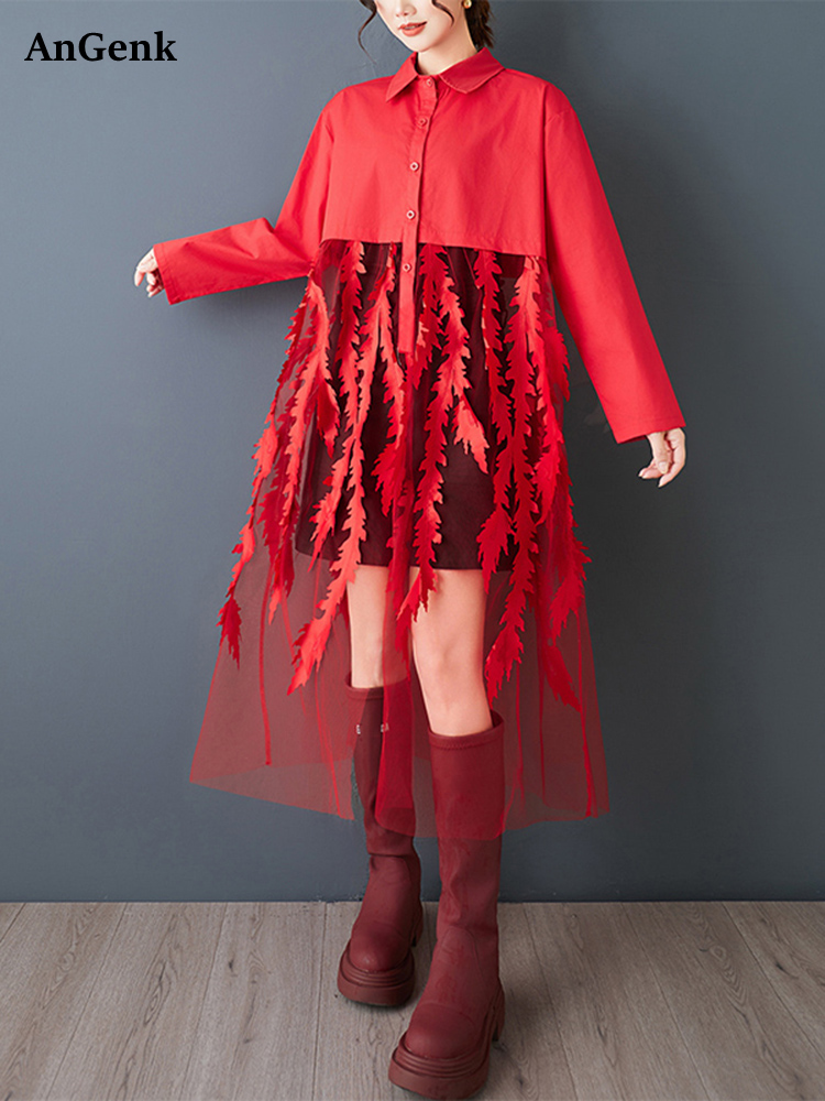 Kadınlar İçin Fileli Patchwork - Women'S Red Formal Wear incelemesi ve fiyatı