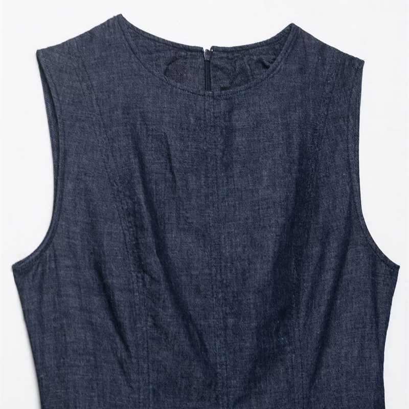 Yeni slim fit moda retro denim - Midi Dress incelemesi ve fiyatı