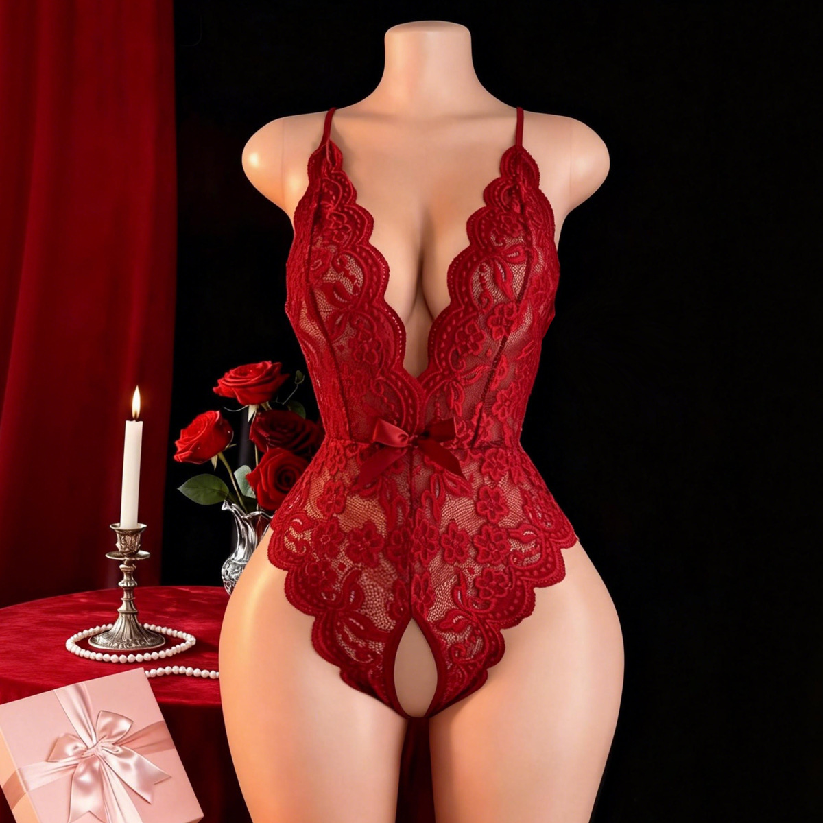 Kadınlar için sıcak Crotchless - Lace Dress incelemesi ve fiyatı