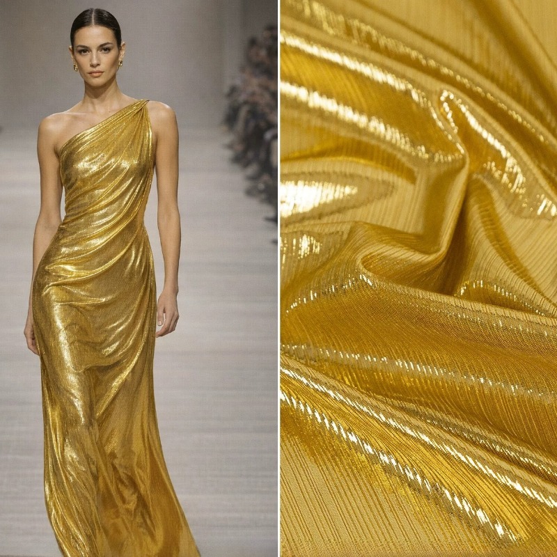 Altın Sarısı Nervürlü Örme Kum - Evening Gown incelemesi ve fiyatı